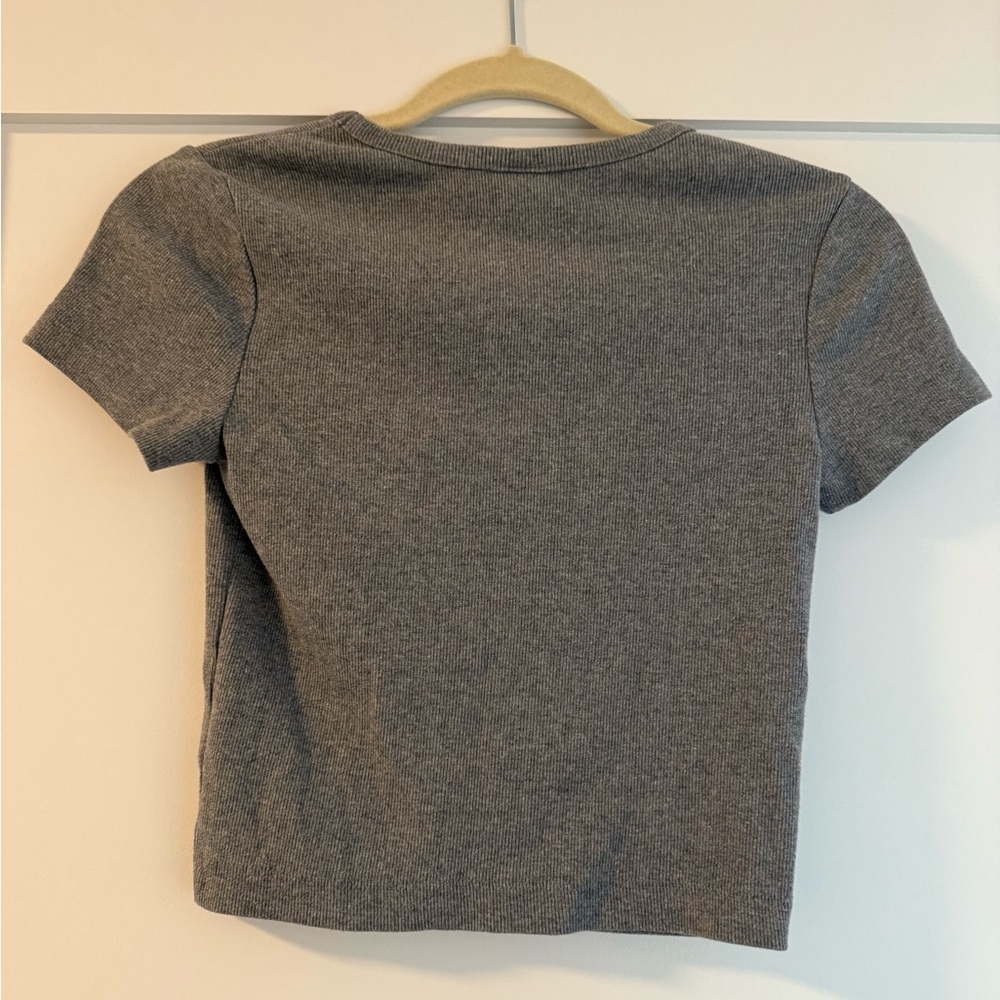 Wild Fable Heather Gray Ribbed Top - Picture 4 of 5